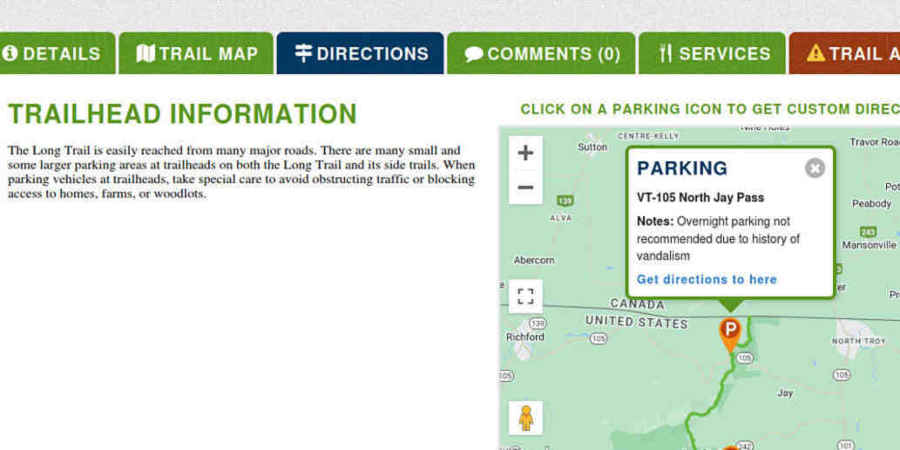 Worrisome note about Jay Pass trailhead parking