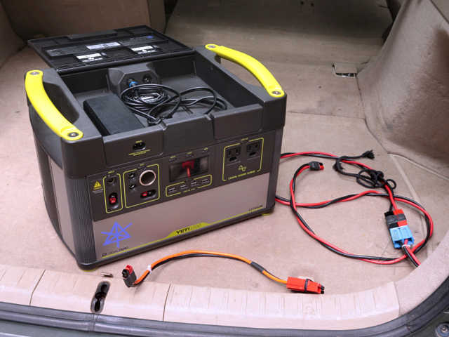 Fast-charging harness for Goal Zero Yeti unit