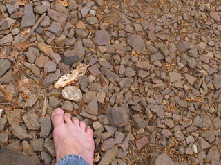 Typical mixed angular gravel found many places