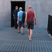 Entering the Bunker Hill monument