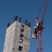 Construction crane near North Station