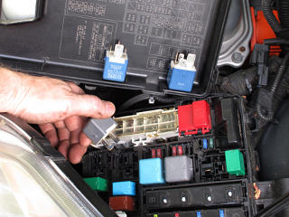 Pump and park relays pulled