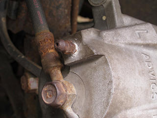 Corroded/frozen bleed valve