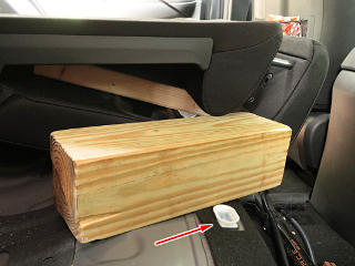 bigger chunk of wood for the smaller seat