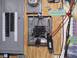 Backfeeding HVAC panel