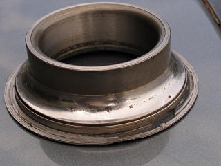 Light fatigue spalling on cone