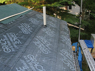 Mostly-graced roof from above