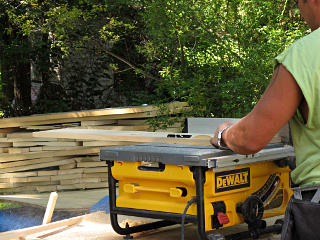 Ripping down trim boards