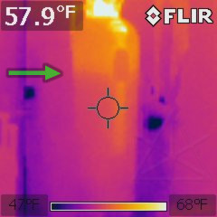 Visible hot water stratification