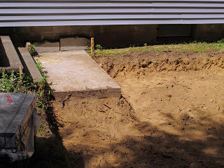 Soil cross section and thickish slab