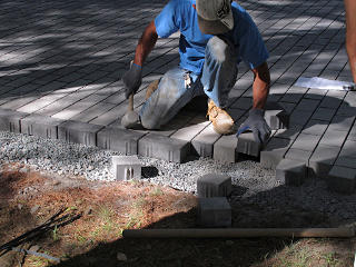 Flipping the half-pavers around