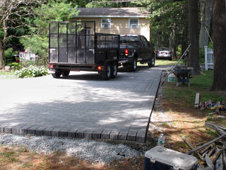 First vehicle onto pavers