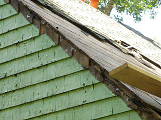 Old siding and roof sheathing