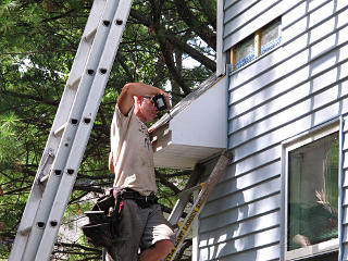 Drip edge onto wing-wall pieces