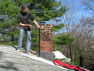 Starting to crack chimney apart