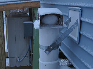 Snow all over ventilation intake