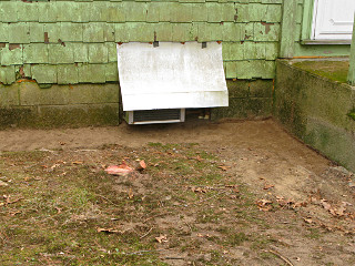 Regrading at front wall