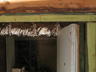 Minimal rot over basement door