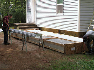Uncrating roof panels