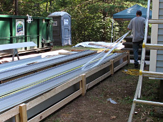 Peeling film off panels