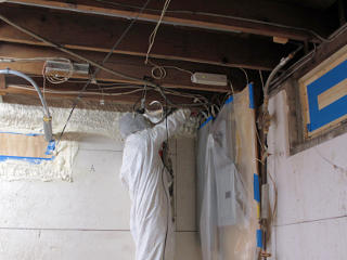 Foaming behind the power panel