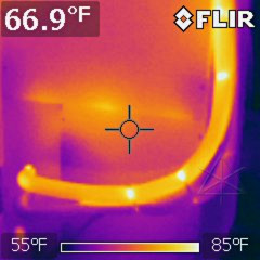 Lineset pipe temps seen in IR