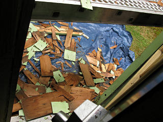 Debris all over side stoop