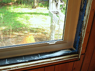 Caulked window