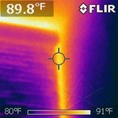 Warm convection above shade