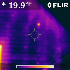 A tiny warm spot during 'blow test'