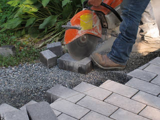 Cutting individual blocks for curve surface