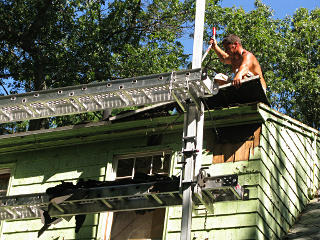 Ripping the shed roof