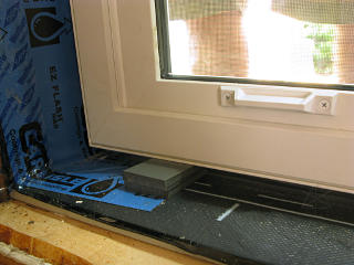 PVC shims raise window higher