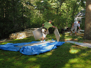 Sorting out foam scraps