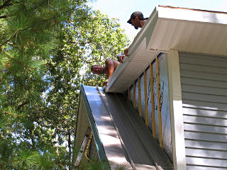 Attaching shed trim