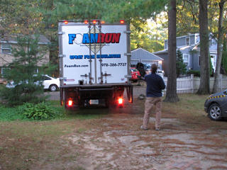 Spray foam truck arrives