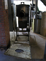 The skeletal remains of the furnace firebox