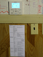 HVAC controller mounted, with documentation
