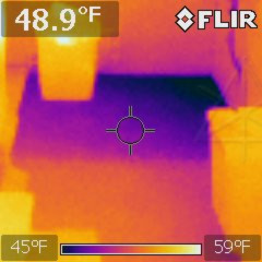 Thermal profile under removed foam