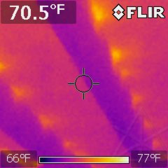 Roof heat bridging down screws