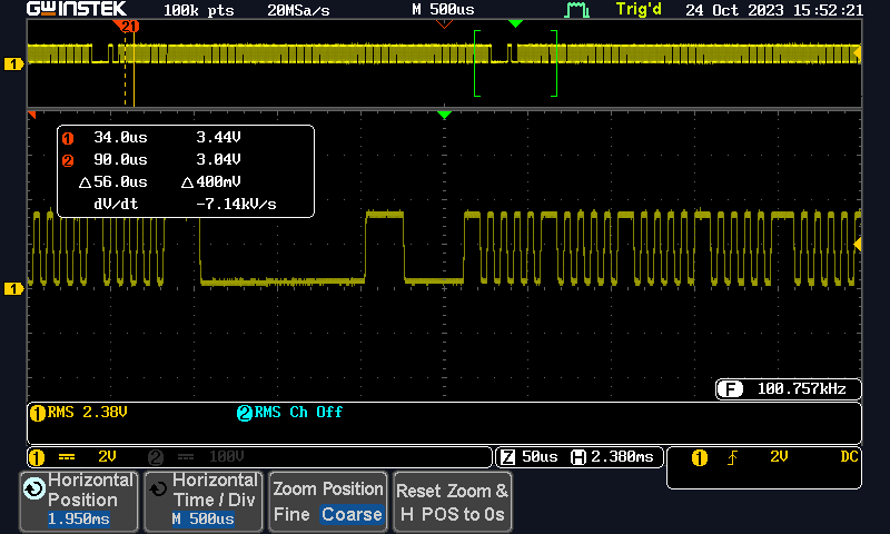 Solid transmit waveform with clean slew-rate-limited edges