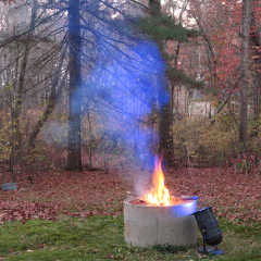 LED par coloring smoke column