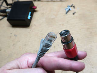 RJ45 to XLR adapter, for DMX *output*