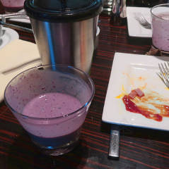 Smoothies from the buffet