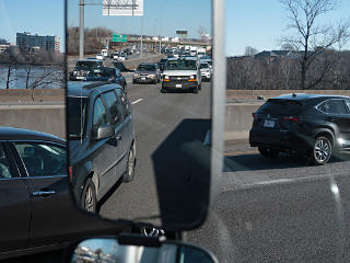 Typical morning traffic through Medford