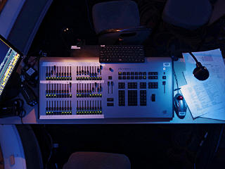 Workspace with lighting board