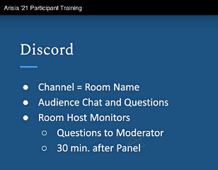 Slide from Raven's teaching zoom, espousing Discord-based approach