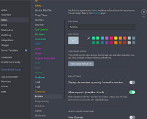 nice role rainbow starting  R:menus