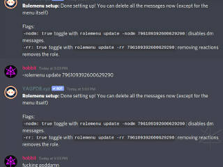 finalizing a rolemenu in-channel
