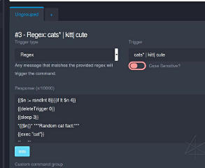 catfact trigger freq randomizer, yag code